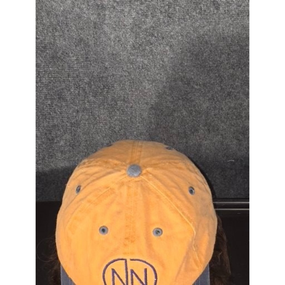 Time in Fashion NN Logo Baseball Cap Orange Blue Two Tone Adjustable Dad Hat - Picture 7 of 11